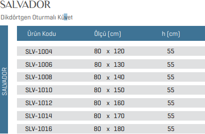 Salvador Dikdörtgen Oturmalı Küvet